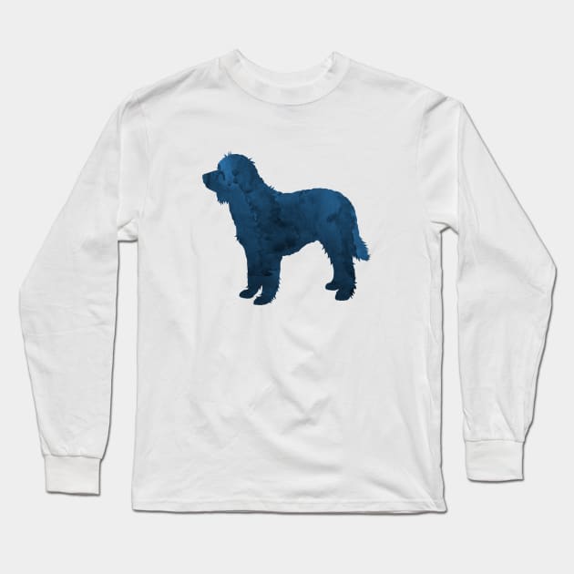 Goldendoodle Labradoodle Silhouette Long Sleeve T-Shirt by TheJollyMarten